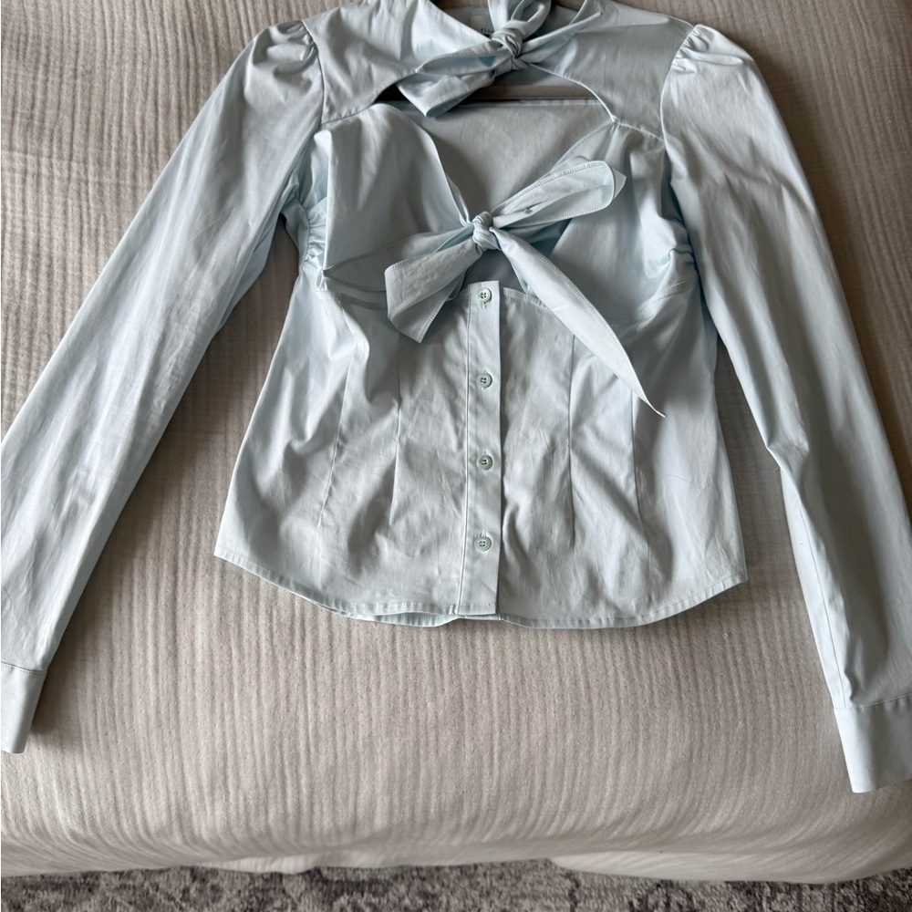 Fleur du Mal Bow Accent Blouse - Picture 2 of 4